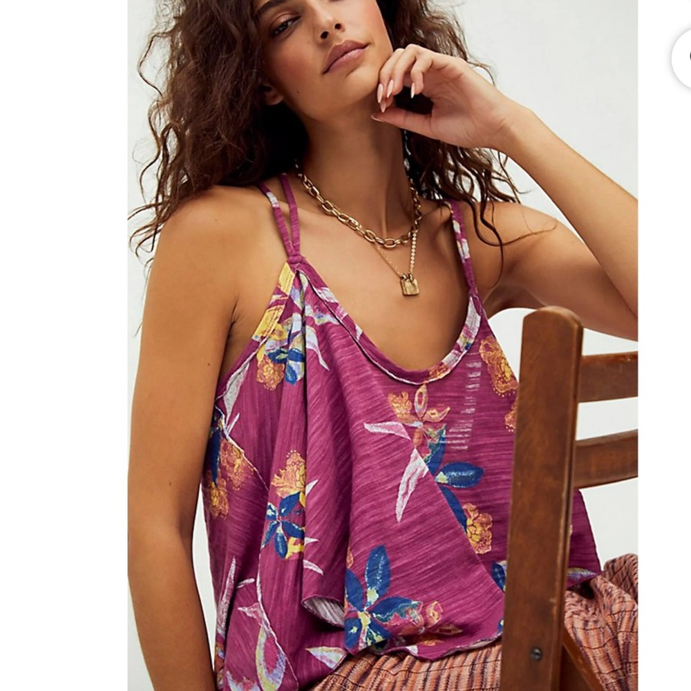 We the free hey girl floral flowy top